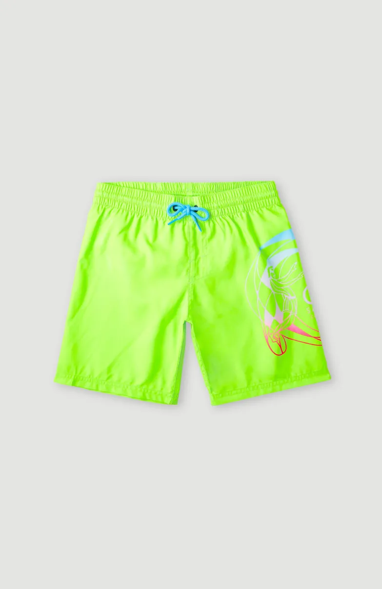 Circle Surfer 14" Zwemshort | Fluor Green Circle Surfer Gradient