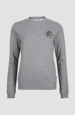 Circle Surfer Crew Sweatshirt | Silver Melee