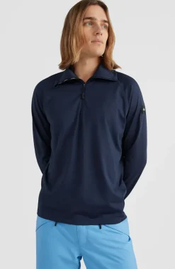 Clime Fleecetrui Met Halve Rits | Ink Blue -A