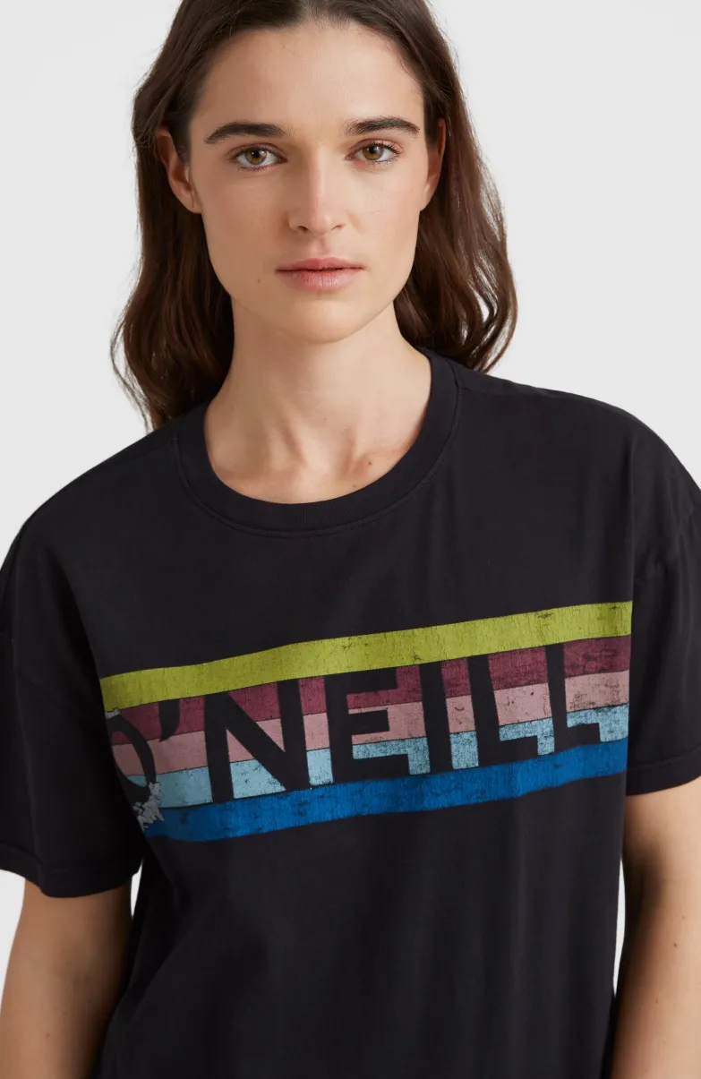 Connective Graphic Long T-shirt | Black Out