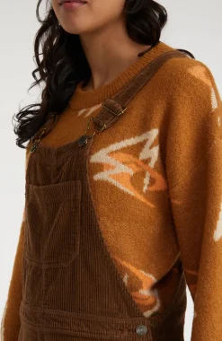 CORD DUNGAREE | Melted Chocolate