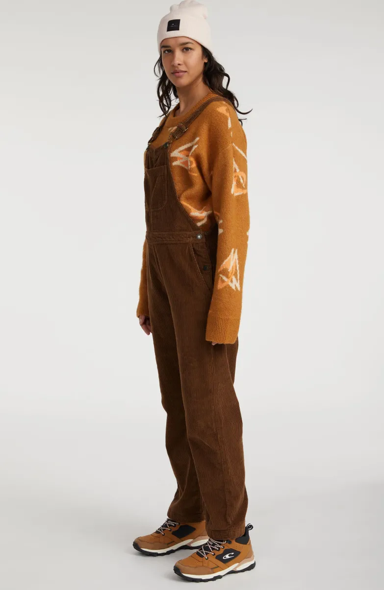 CORD DUNGAREE | Melted Chocolate