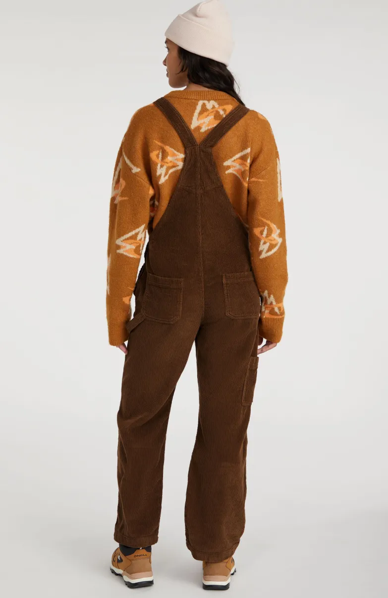 CORD DUNGAREE | Melted Chocolate