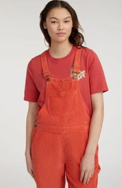 CORD DUNGAREE | Red Orcher