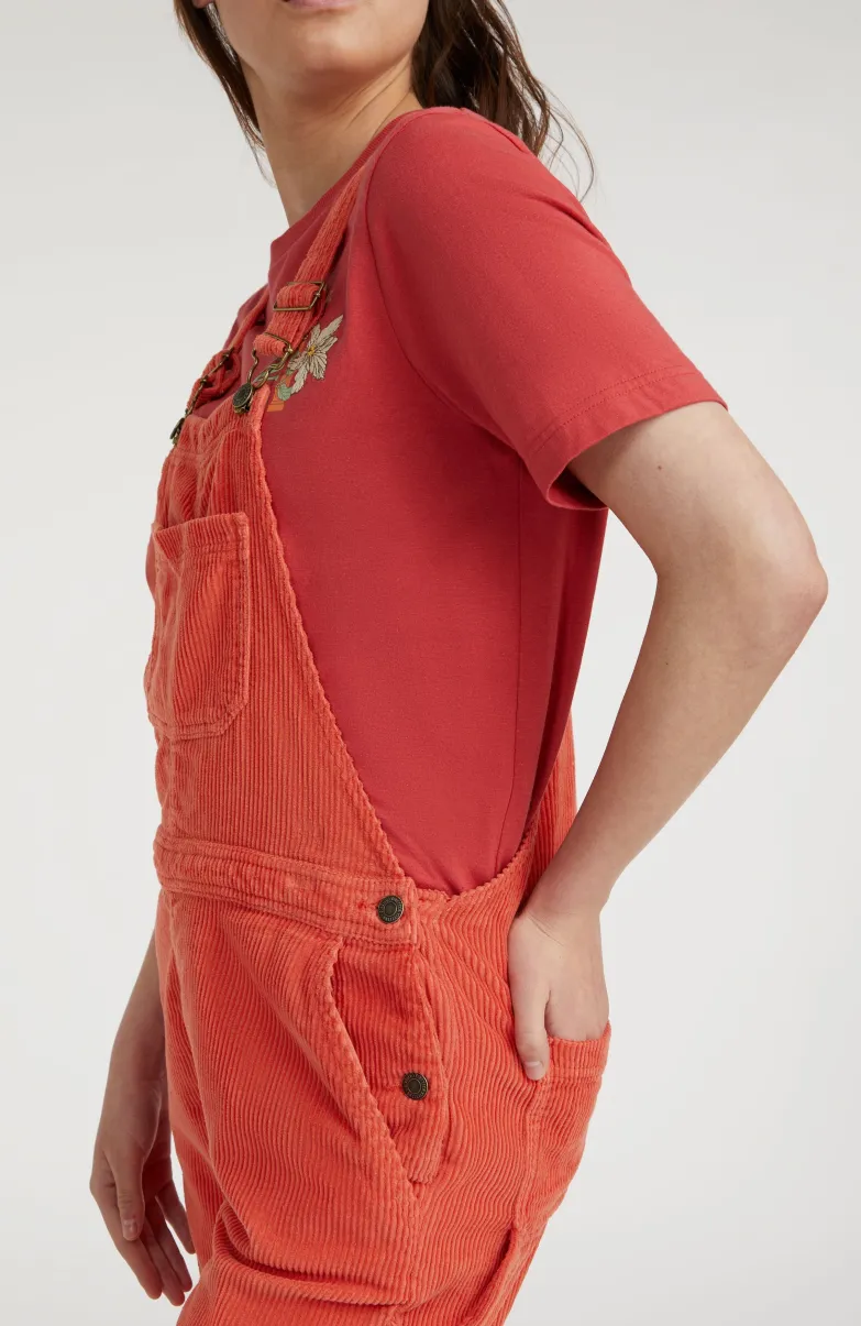 CORD DUNGAREE | Red Orcher
