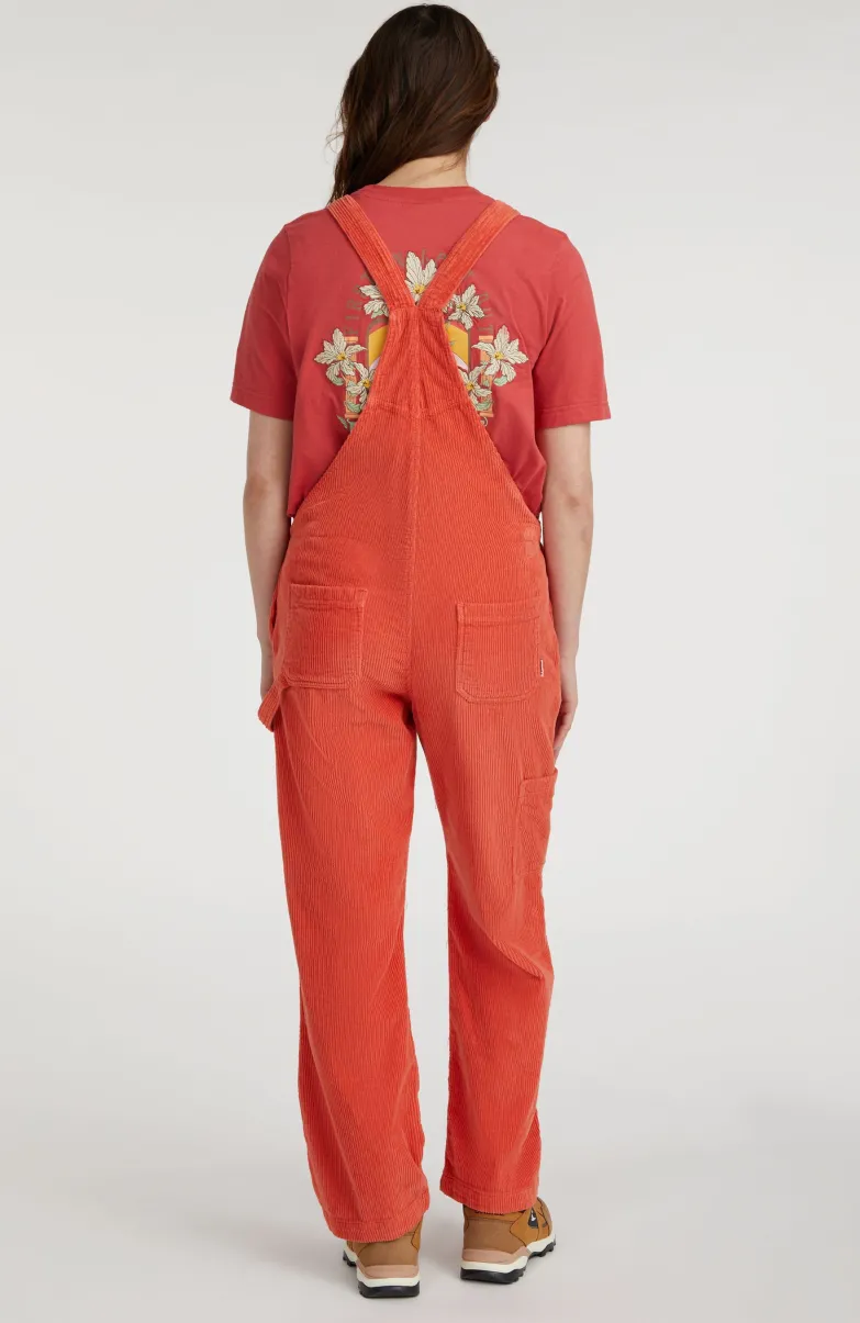 CORD DUNGAREE | Red Orcher