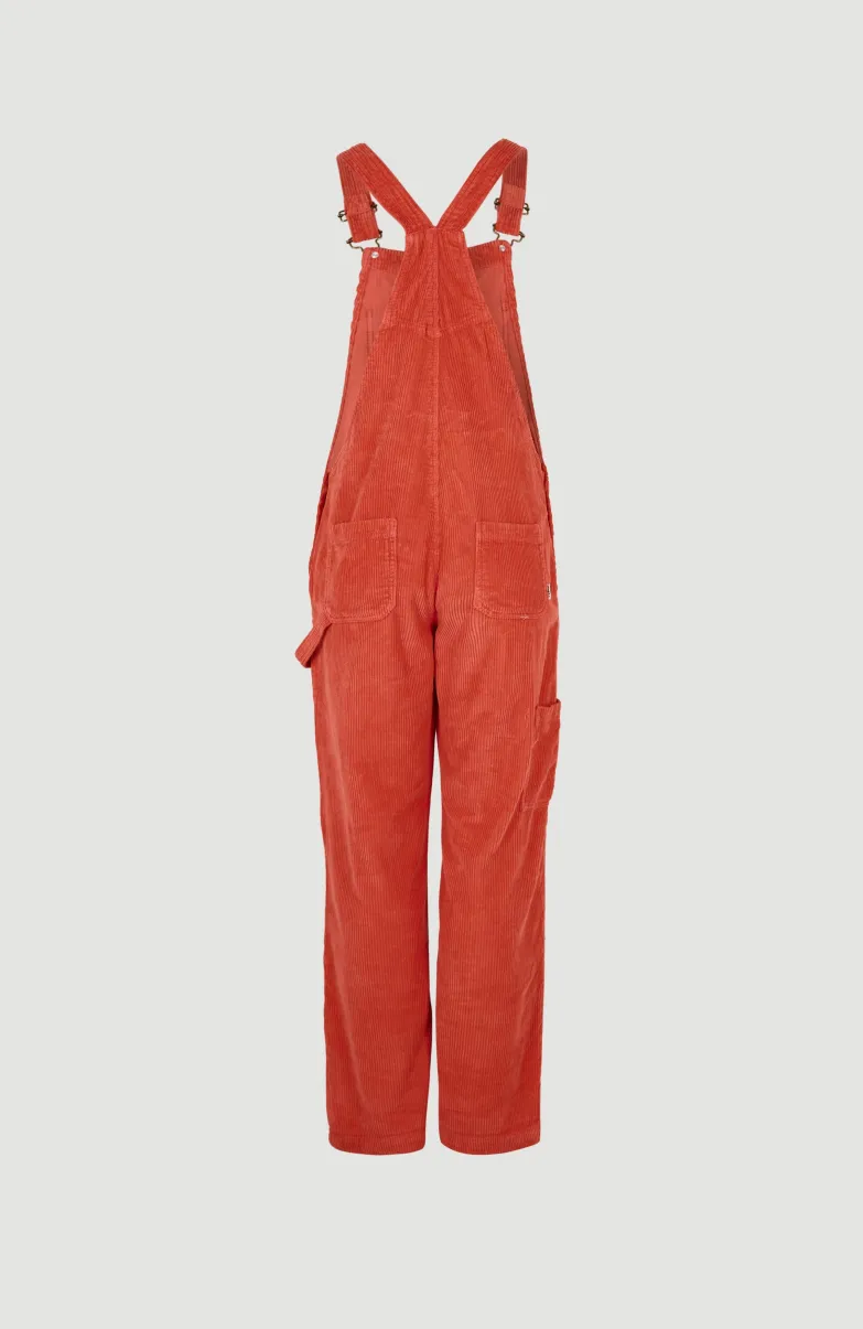 CORD DUNGAREE | Red Orcher