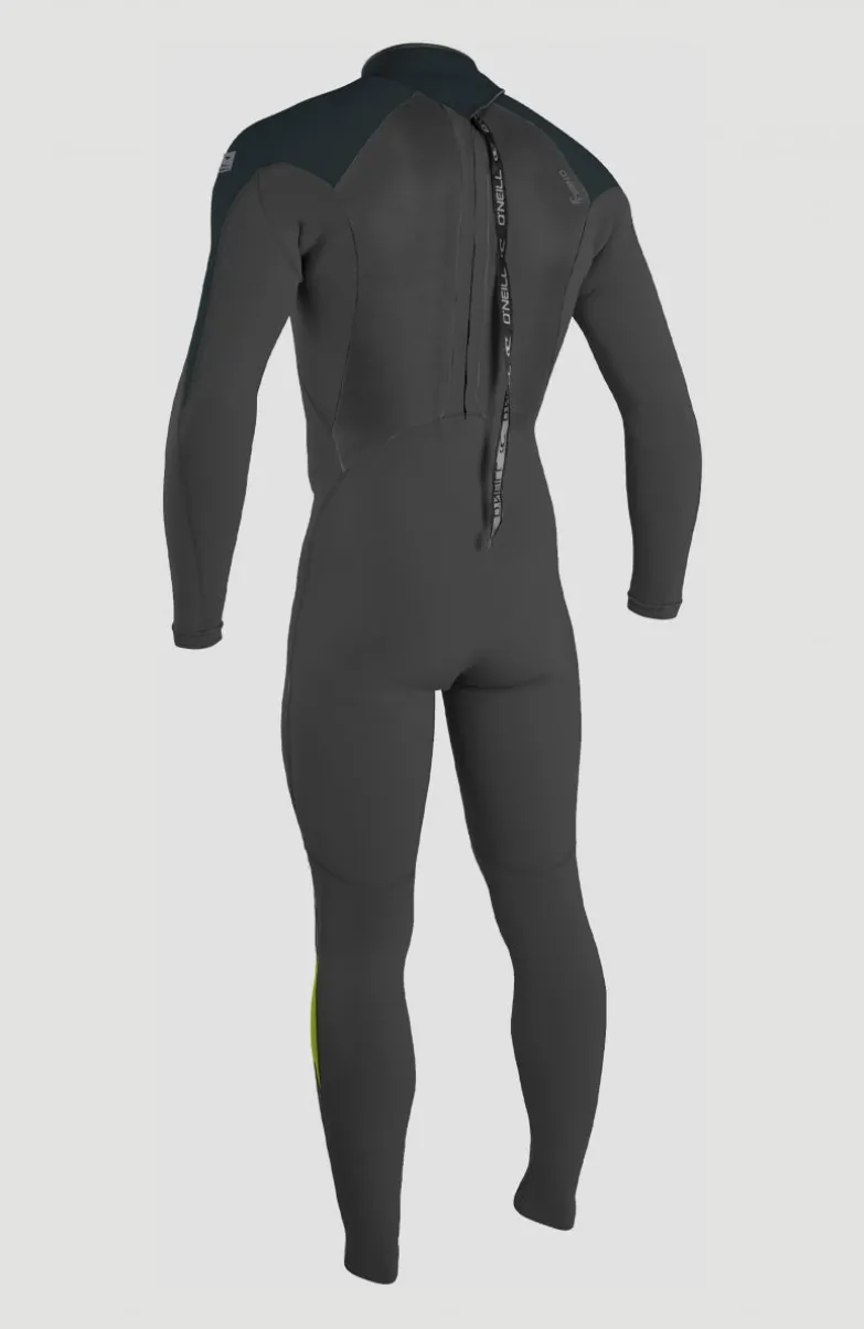 EPIC 5/4 BACK ZIP FULL WETSUIT | BLACK/GUNMETAL/DAYGLO