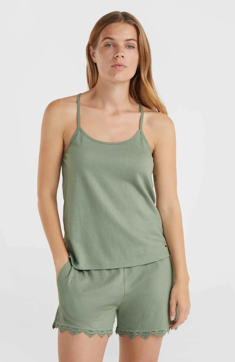 Essentials Ava Tanktop Met Kant | Lily Pad