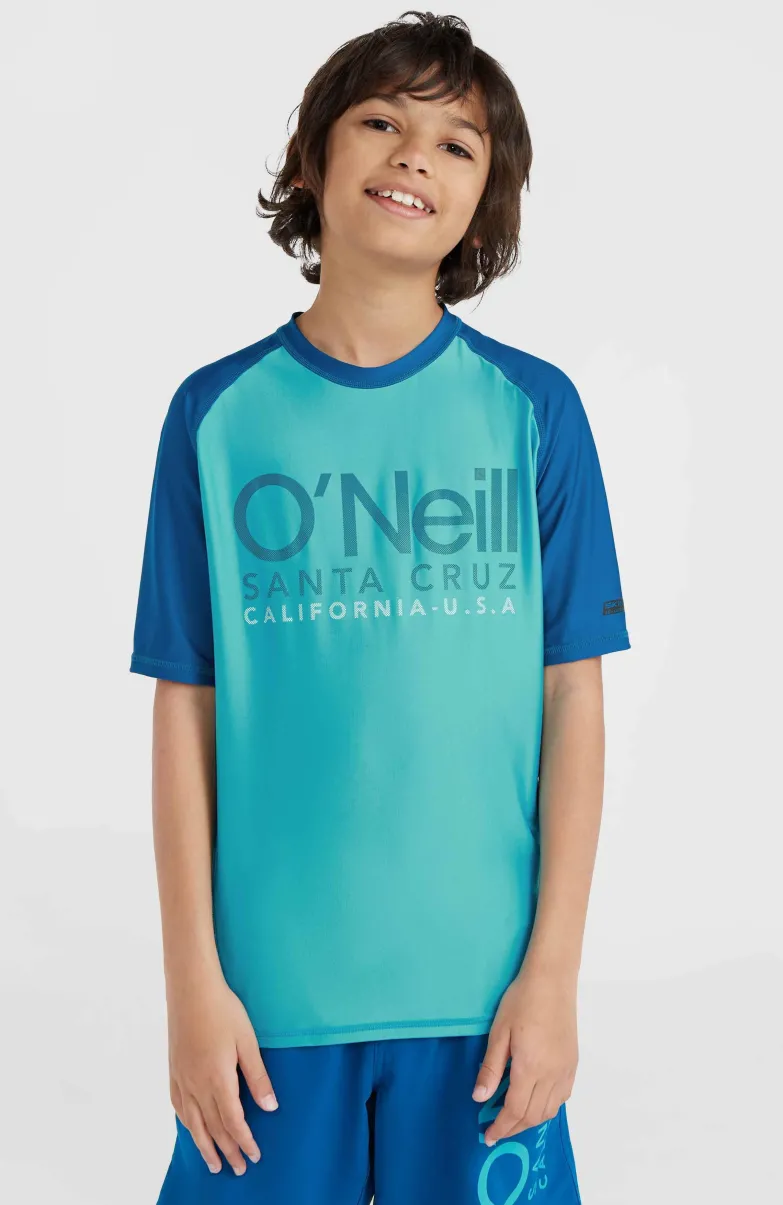 Essentials Cali Shirt Met Korte Mouwen | Neon Blue