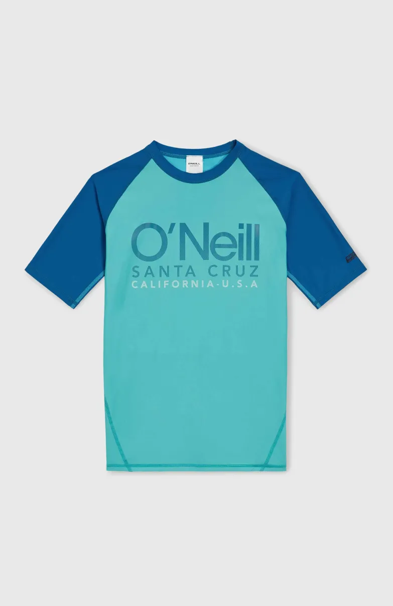 Essentials Cali Shirt Met Korte Mouwen | Neon Blue
