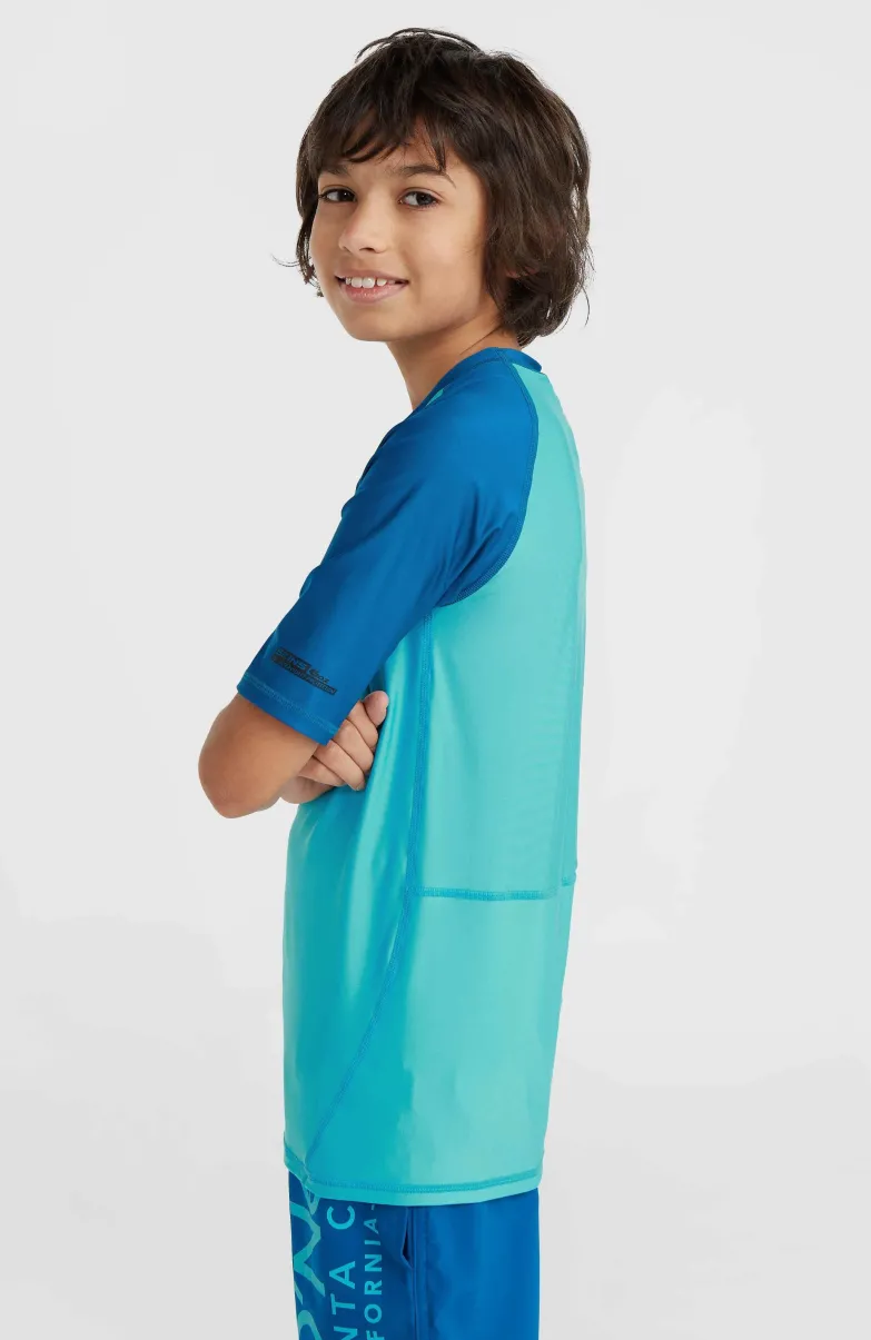 Essentials Cali Shirt Met Korte Mouwen | Neon Blue