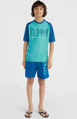 Essentials Cali Shirt Met Korte Mouwen | Neon Blue