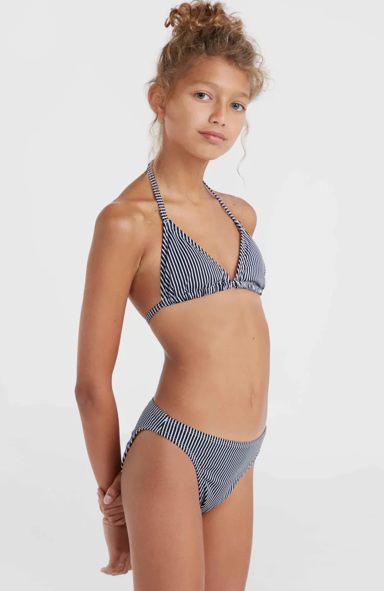 Essentials Triangle Bikiniset | Black Simple Stripe