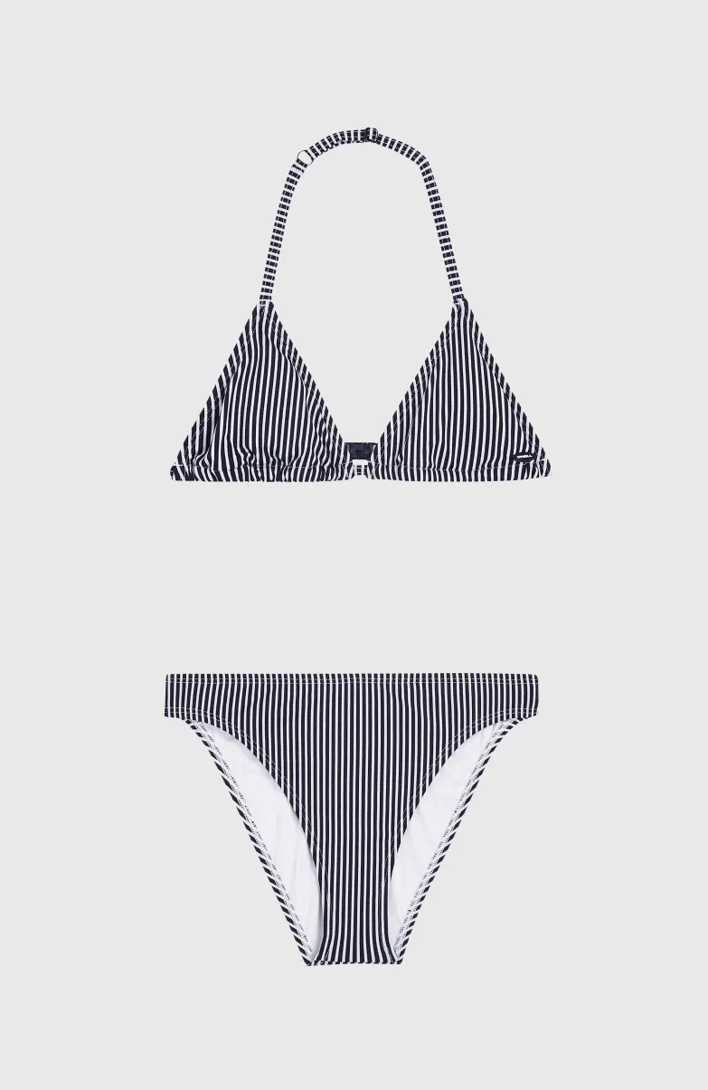 Essentials Triangle Bikiniset | Black Simple Stripe