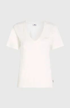 Essentials T-shirt Met V-hals | Snow White