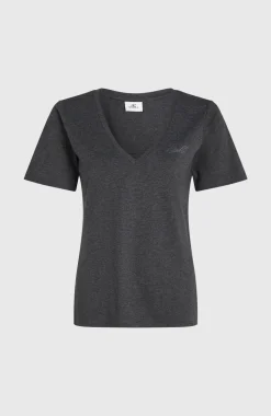 Essentials T-shirt Met V-hals | Black Out