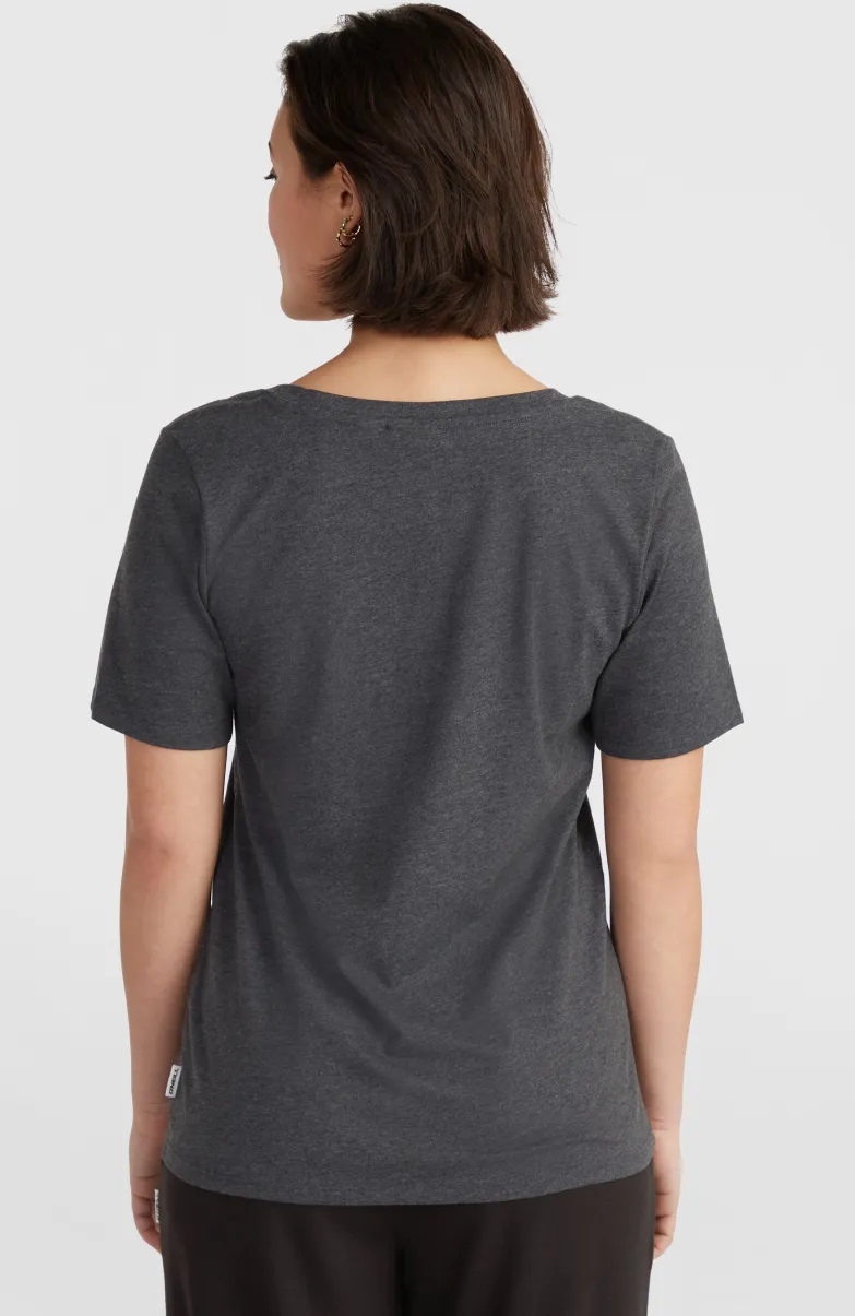 Essentials T-shirt Met V-hals | Black Out