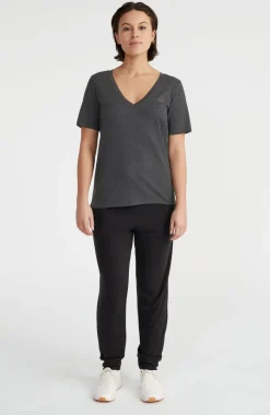 Essentials T-shirt Met V-hals | Black Out