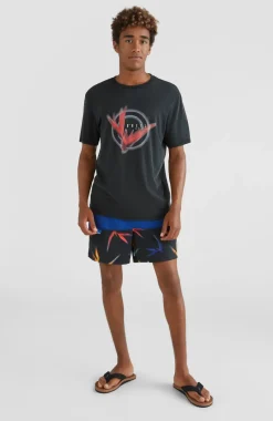 Frame Block Swim Short | Blue Multi 6
