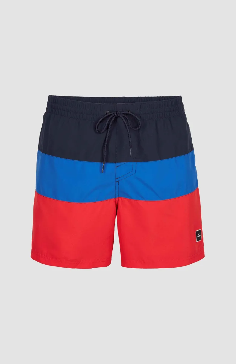 Frame Block Swim Short | Red Multi 2