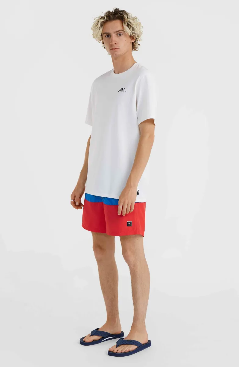 Frame Block Swim Short | Red Multi 2