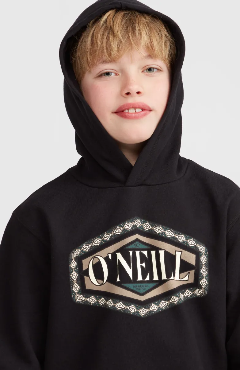 Front Print Hoodie | Black Out