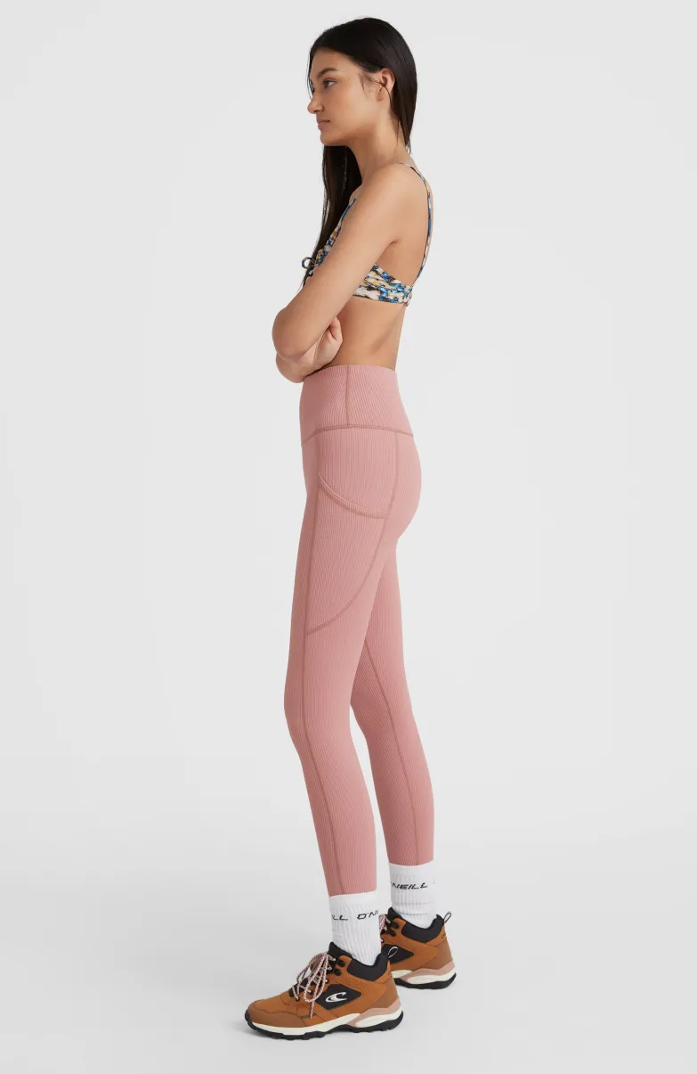 Hike Rib High Waist Legging | Ash Rose