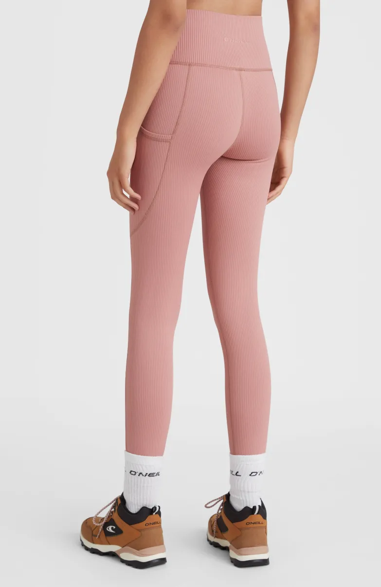 Hike Rib High Waist Legging | Ash Rose