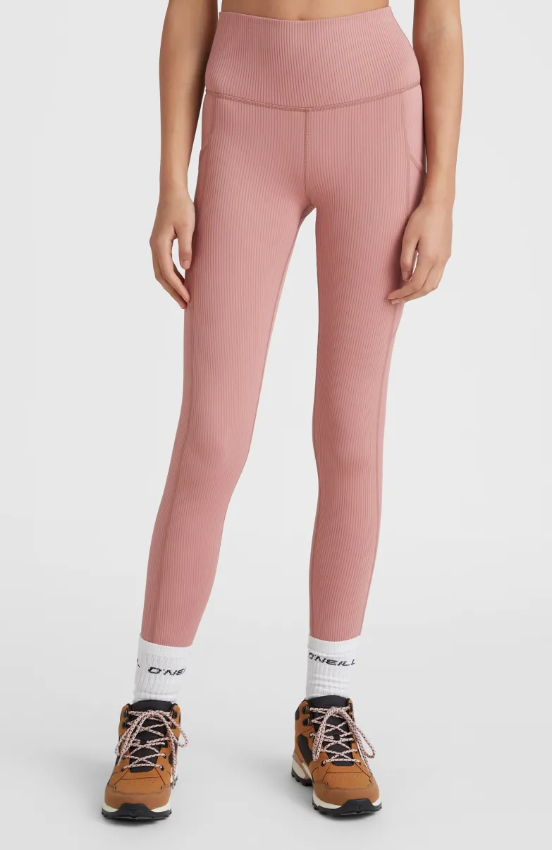 Hike Rib High Waist Legging | Ash Rose
