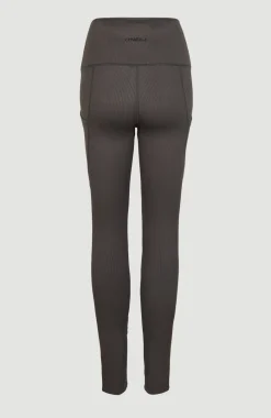Hike Rib High Waist Legging | Raven