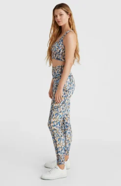 Hike Rib High Waist Legging | Blue Minimal Camo