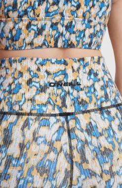 Hike Rib High Waist Legging | Blue Minimal Camo