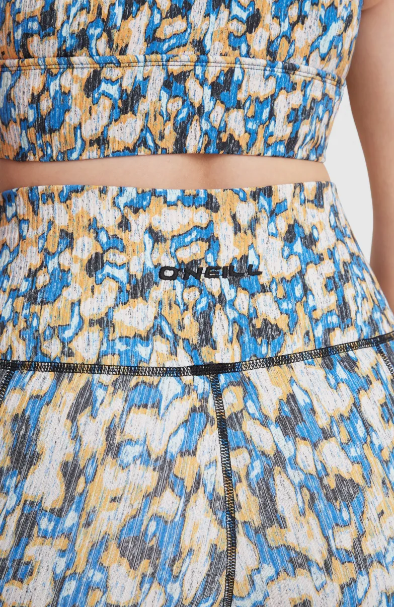 Hike Rib High Waist Legging | Blue Minimal Camo