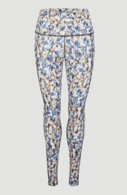 Hike Rib High Waist Legging | Blue Minimal Camo