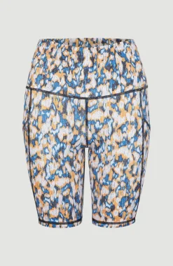 Hike Ribbed High-Waist Short | Blue Minimal Camo