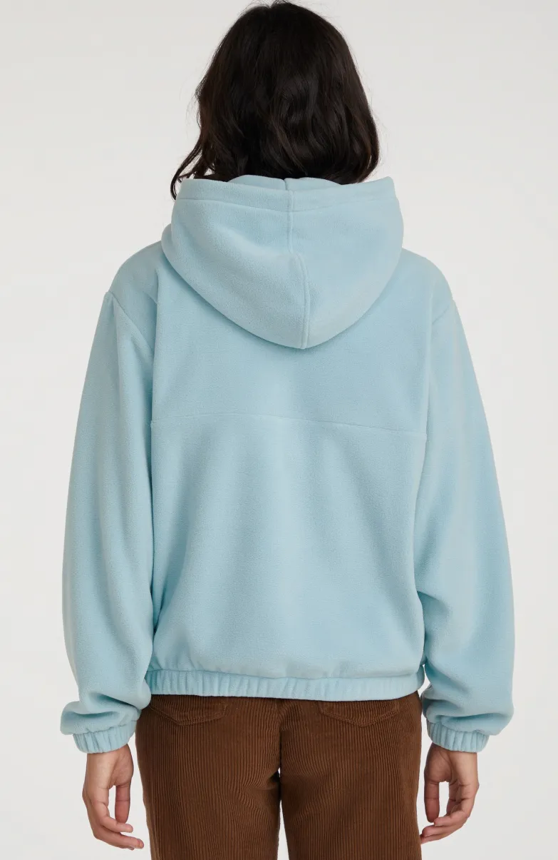 Hoodie Superfleece Met Halve Rits | Adley Blue