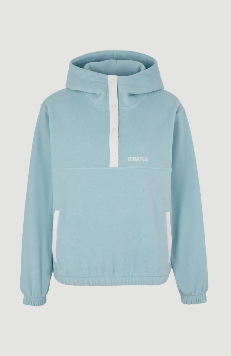Hoodie Superfleece Met Halve Rits | Adley Blue