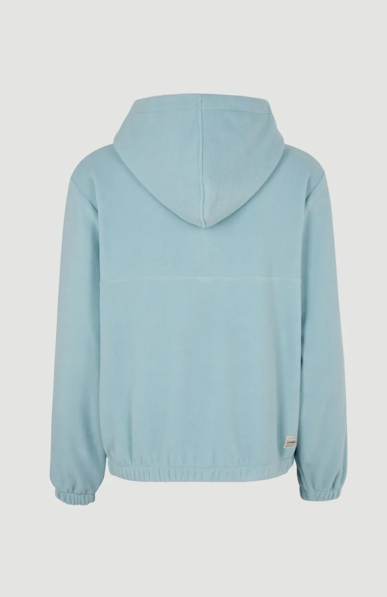 Hoodie Superfleece Met Halve Rits | Adley Blue