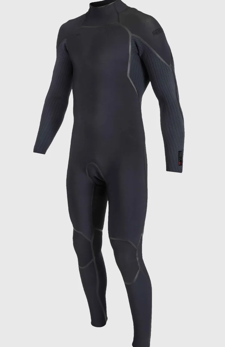 Hyperfreak Fire 4/3+mm Back Zip Full Wetsuit | BLACK/BLACK