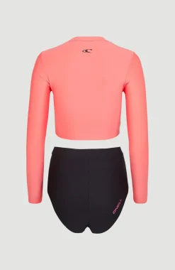 Hyperfreak Longsleeve Badpakset | Georgia Peach Colour Block