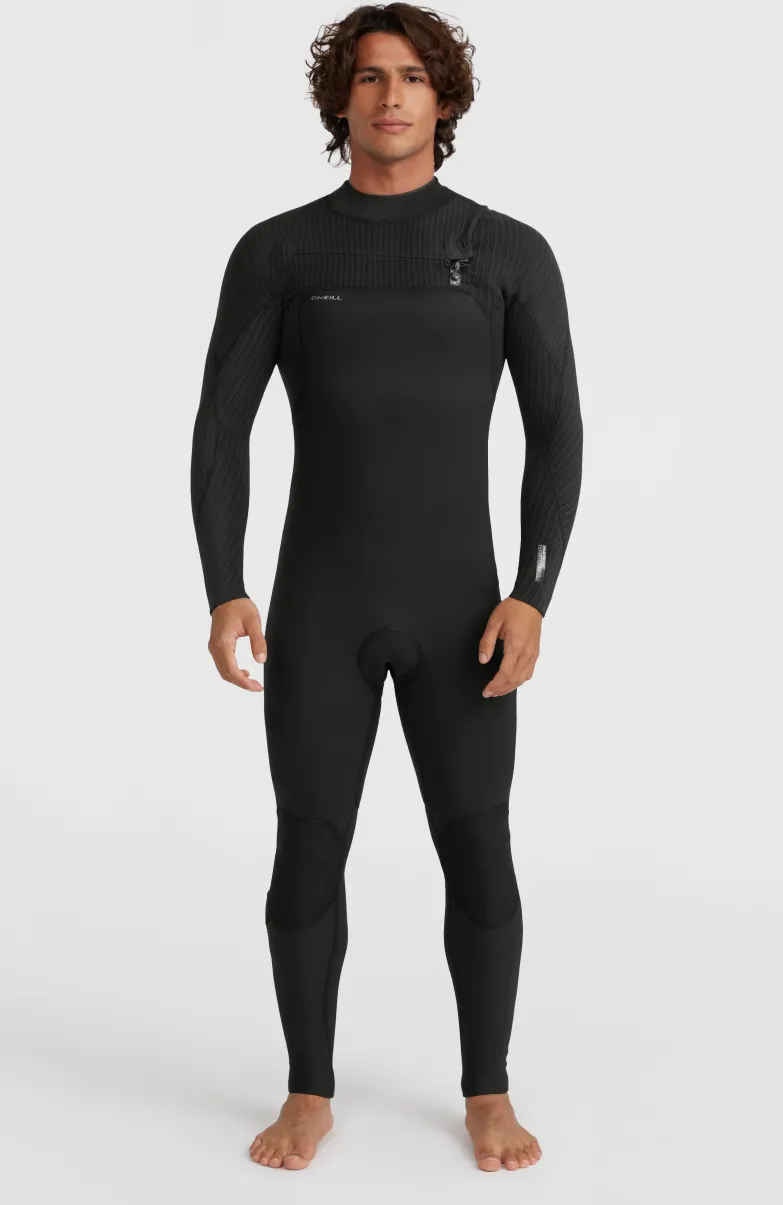 Hyperfreak 4/3mm+ Chest Zip Full Wetsuit | BLACK/BLACK