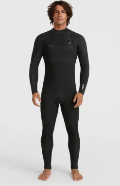 Hyperfreak 4/3mm+ Chest Zip Full Wetsuit | BLACK/BLACK