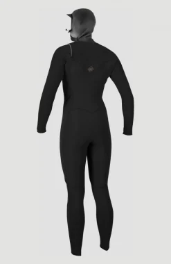 Hyperfreak 5/4mm Chest Zip With Hood | BLACK/BLACK