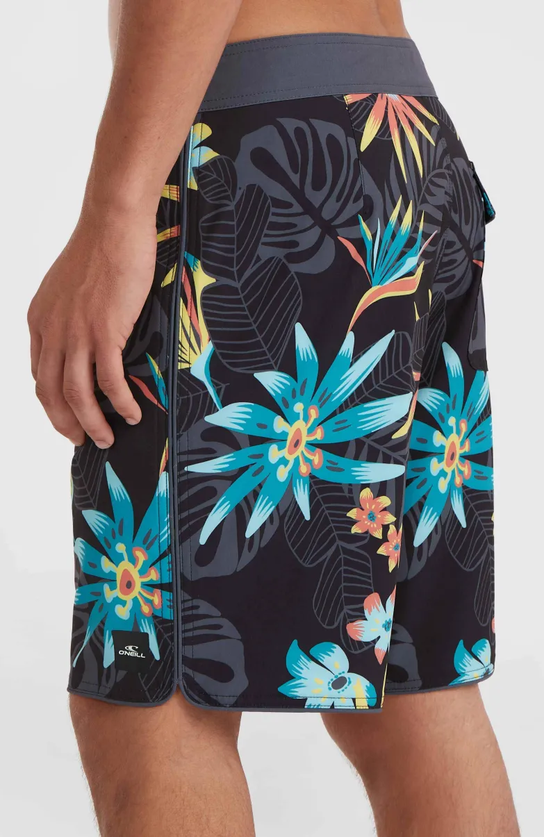 Hyperfreak Mysto Scallop 19" Boardshort | Black Mysto Scallop