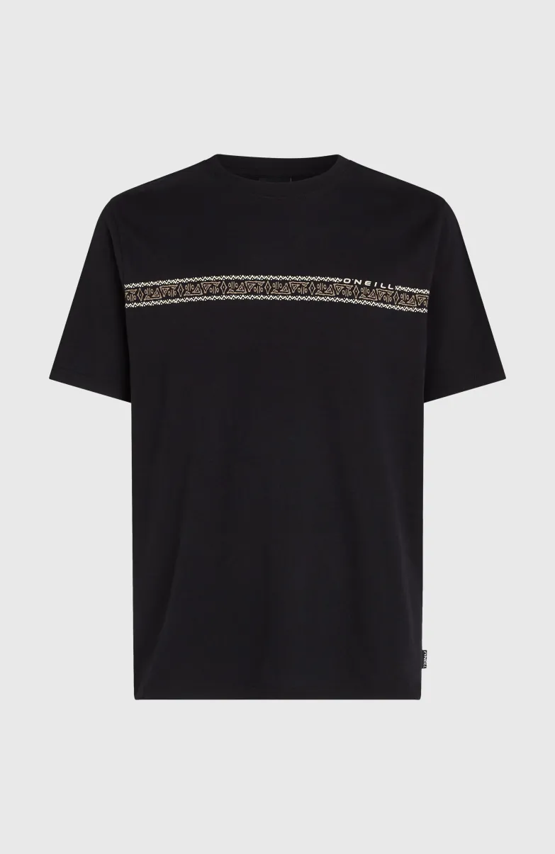Ikat Stripe T-shirt | Black Out
