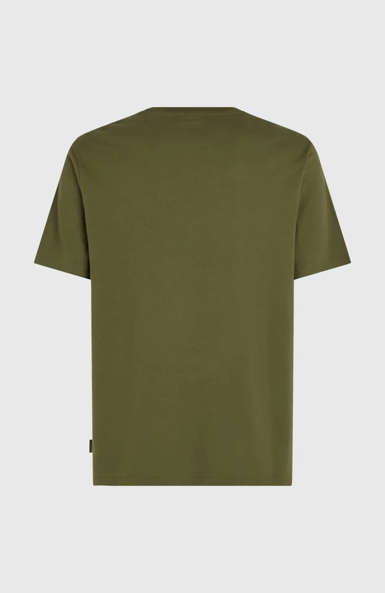 Ikat Stripe T-shirt | Forest Night