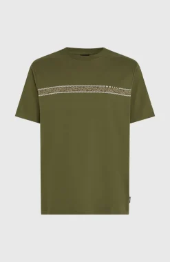 Ikat Stripe T-shirt | Forest Night