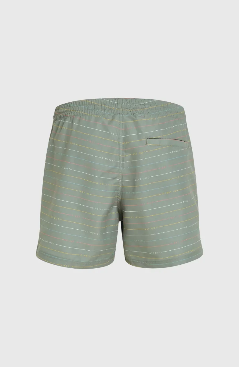 Jack O'Neill Cali First 15" Zwembroek | Green First Name Stripe