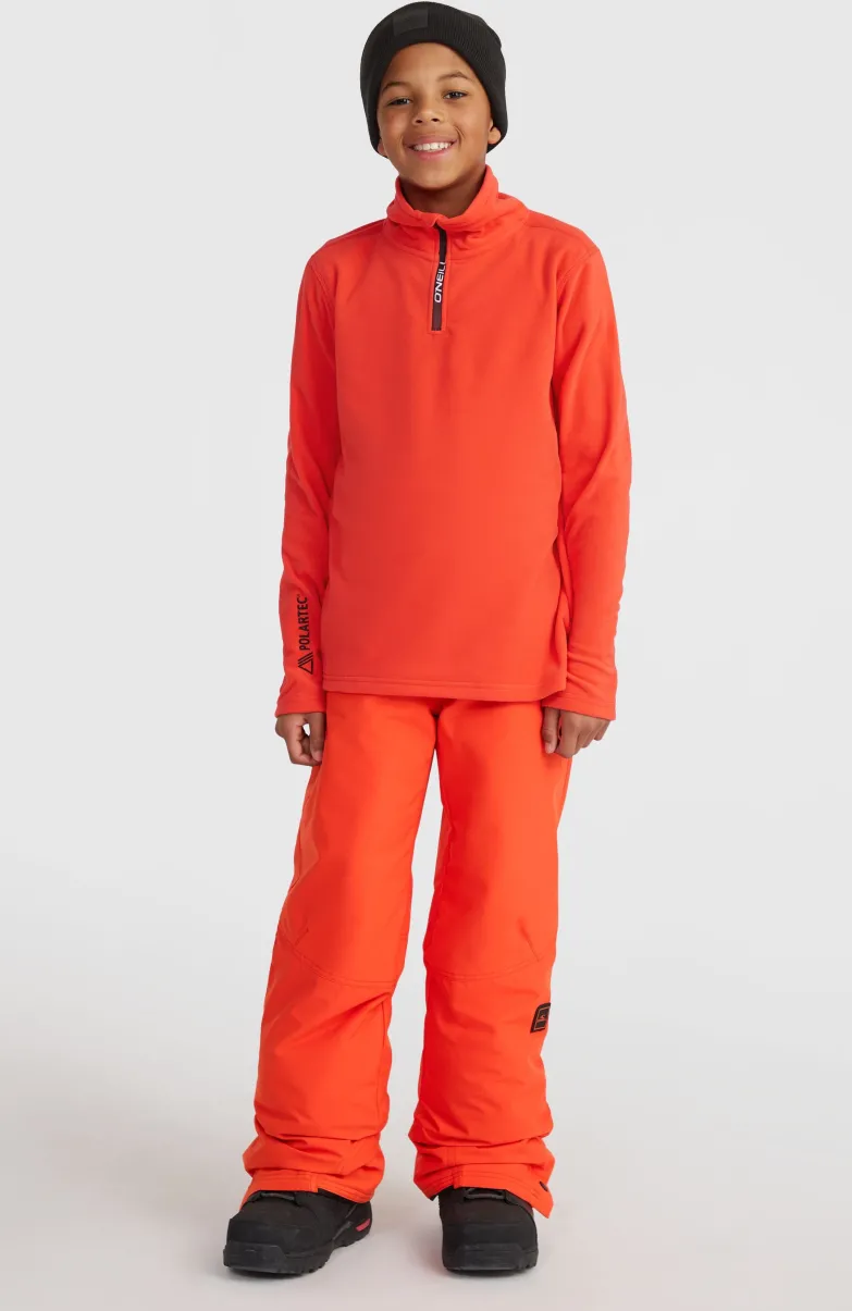 Jack's Polartec® 100 Fleecetrui Met Halve Rits | Paprika Flame